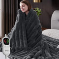 Heated Blanket Full Size, Faux Fur Cozy Heating Blanket by Unknown