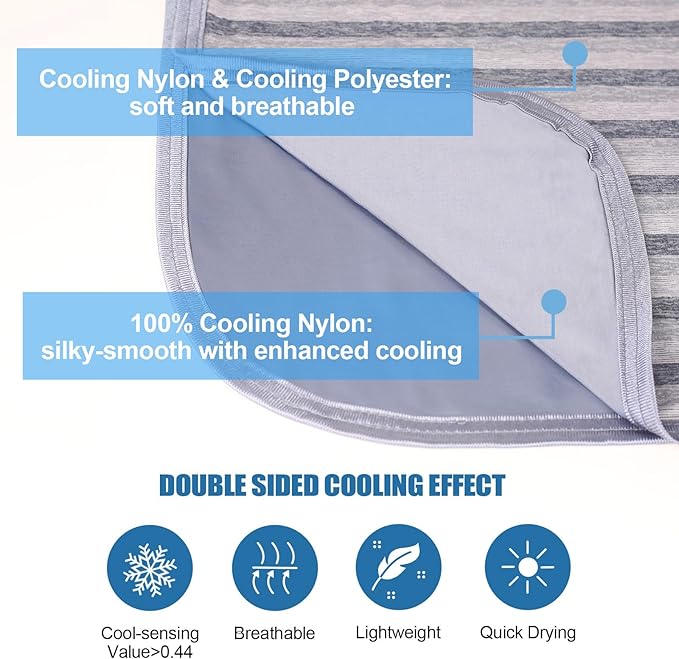 Ailemei Direct Cooling Blanket for Hot Sleepers, Double Sided Cold Effect - Image 3