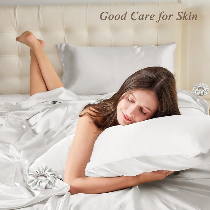 Standard Satin Pillowcase for Hair 2pc, Similar to Silk Pillow Cases, Easier - Image 2