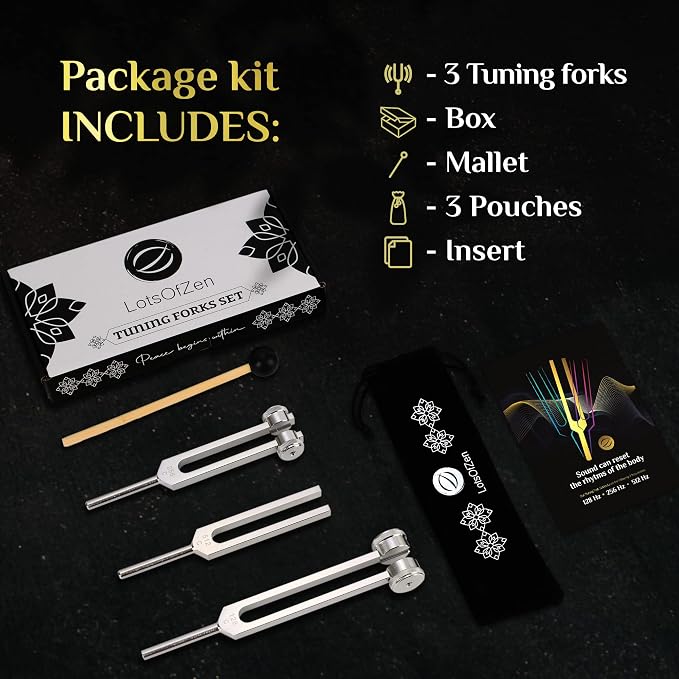 Tuning Forks for Healing Set — Essential Yoga and Meditation Accessories & - Image 4