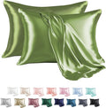 MR&HM Satin Pillowcase for Hair and Skin, Silk Satin Pillowcase 2 Pack by MRHM