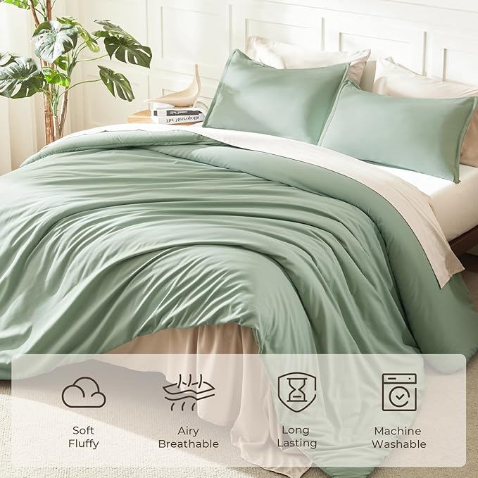 Litanika California King Comforter Set Sage Green - Image 3