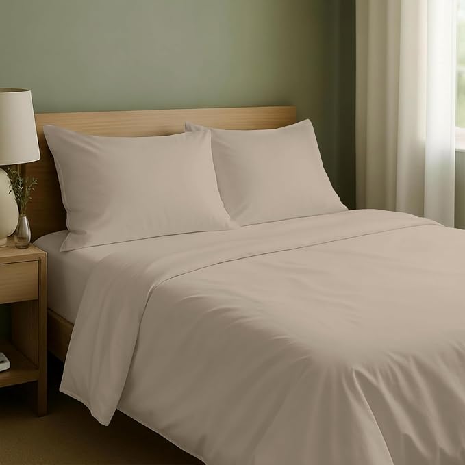California Design Den Natural 100% Cotton Sheets Full Size Bed Set by CaliforniaDesignDen