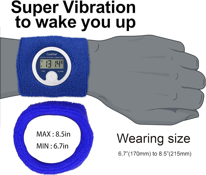 Coolfire Vibrating Alarm Clock Wristband, Silent Wake-Up Watch - Image 5