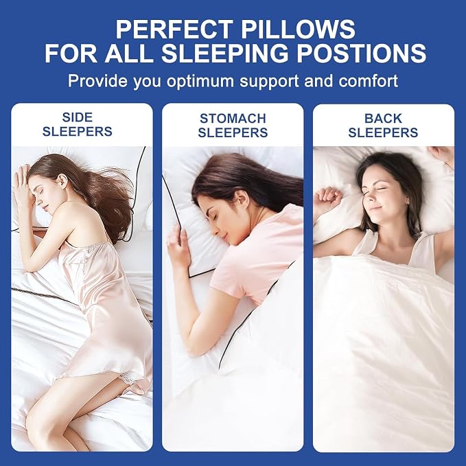 Premium Pillows Queen Size Set of 4, Fluffy and Supportive 7D Down Alternative - Image 6
