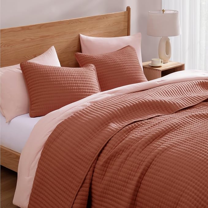 WRENSONGE King Size Quilt-3 Pieces Lightweight Autumn Leaf Fall King Quilt - Image 3