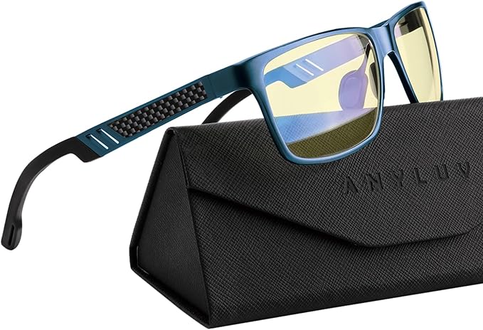 ANYLUV Blue Light Blocking Glasses Men Computer Gaming Glasses Lightweight by ANYLUV