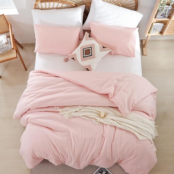 weigelia Blush Pink Comforter Set Twin Boho Pink Twin Comforter - Image 3