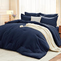 MUXHOMO 7 Pieces California King Comforter Set, Soft Bed in a Bag Cal King Size by MUXHOMO