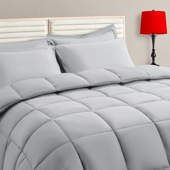 Light Grey Full Size Comforter Set by TAIMITBedingSets