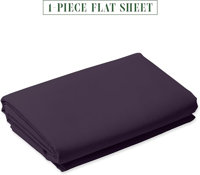 Luxury Flat Sheet on Amazon Elegant Comfort Wrinkle-Free 1500 Premier Hotel - Image 2