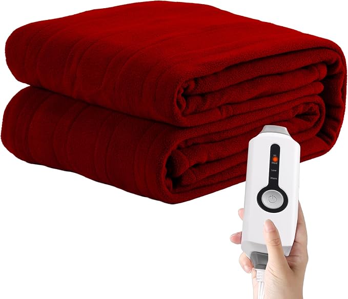 Heated Blanket Electric Blanket Full Size 72''x84'' by Minervada