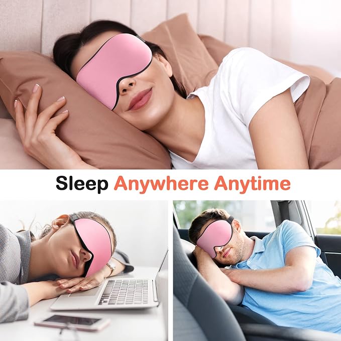 INNELO Sleep Mask for Side Sleeper, Eye Mask Sleeping Women Men, 100% Light - Image 7
