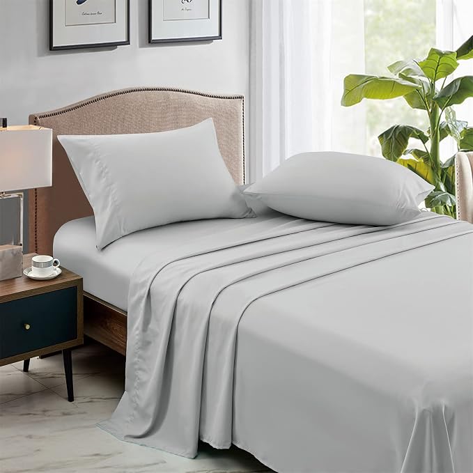 FreshCulture King Flat Sheets Only, Soft Microfiber Bedding Sheets - Image 3
