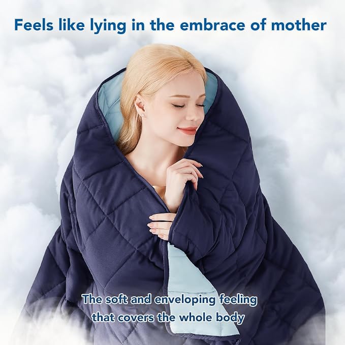 Topcee Weighted Blanket Soft Cooling Heavy Blanket Sleeping, Apply to 190-210 - Image 3