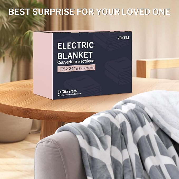 VENTIMI Electric Blanket Heated Throw, Fast Heating Blankets - Image 8