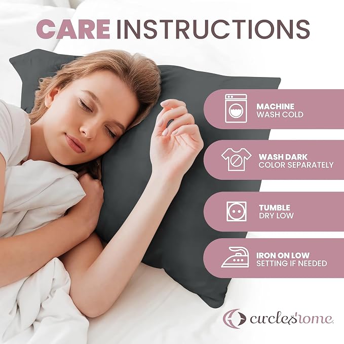 CirclesHome Pillow Protectors 2 Pack King Zippered - Image 8