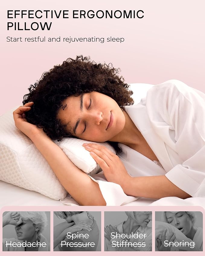 Elviros Cervical Memory Foam Pillows - Image 7