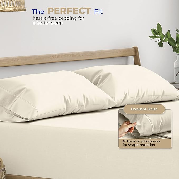 Thread Spread 100% Cotton Pillow Cases Queen Size Set of 4 - Image 4