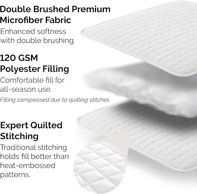 Southshore Fine Living, Inc. White Queen Quilt Bedding Set, Dual Fit Luxury - Image 3
