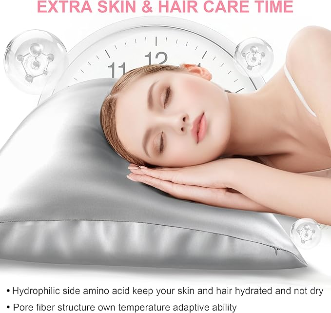 Silk Pillow Cases 2 Pack Standard Size - Image 3