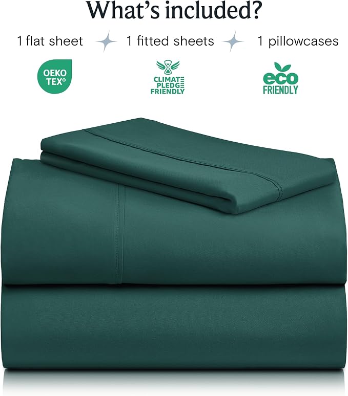 LuxClub 3 PC Sheet Bed Sheets Deep Pockets 18" Eco Friendly Wrinkle - Image 2