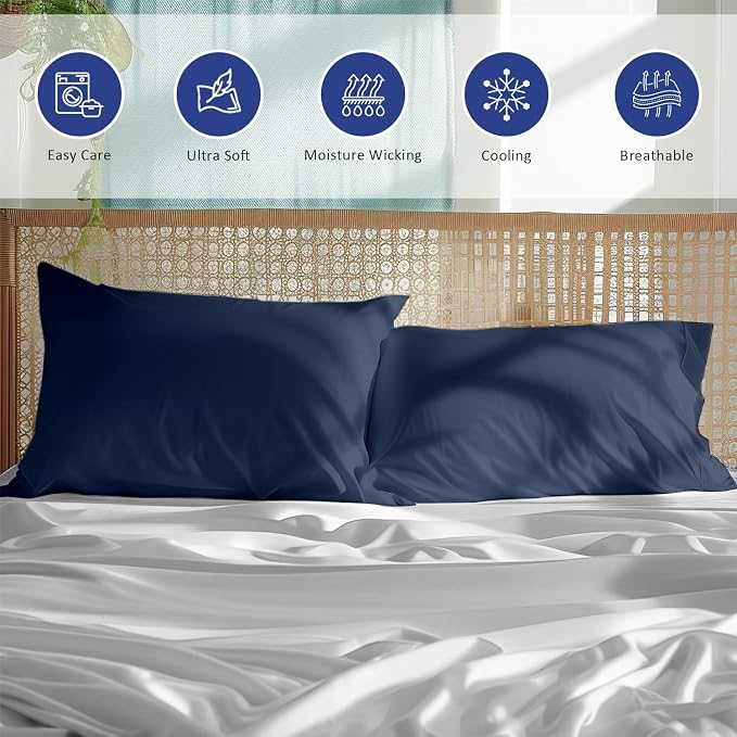 Kamas Oversized Bamboo Pillowcase Set of 2 | 100% Naturally Grown | Ultra Soft - Image 3