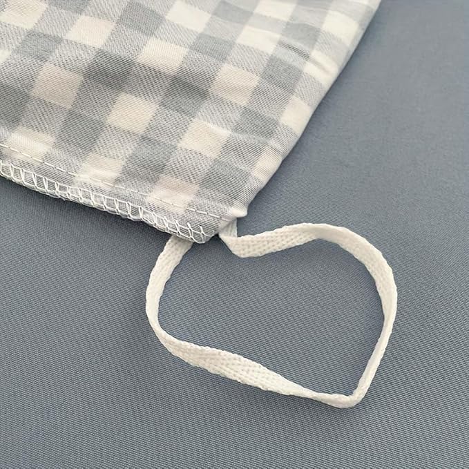 Nayoroom Blue Gingham Duvet Cover Queen Size Plaid Checkered Comforter Cover 3 - Image 7