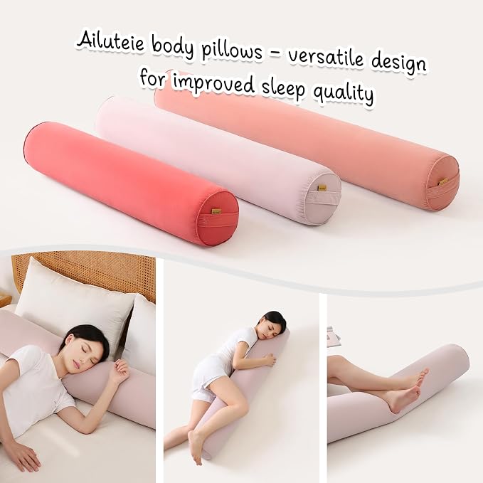 Body Pillow for Adults, Long Round Pillow, Big Cylindrical Pillow, Large Full - Image 6