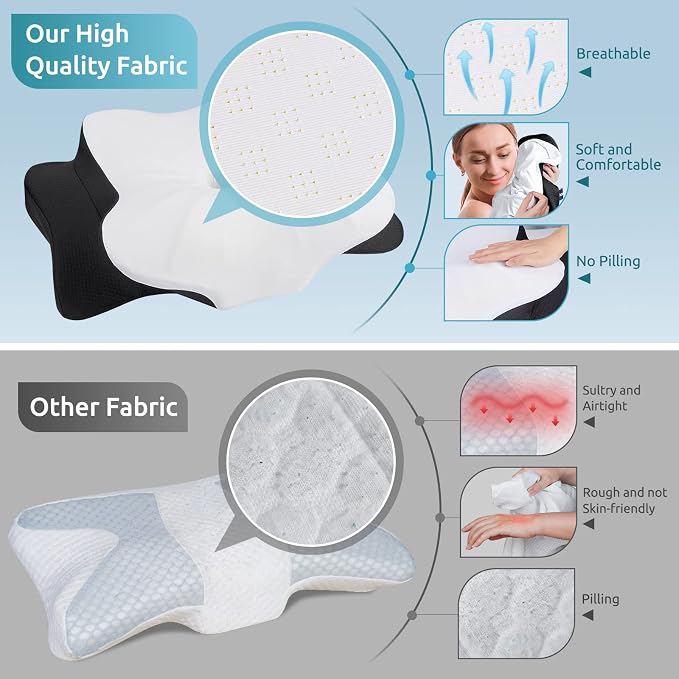 DONAMA Cervical Pillow for Neck and Shoulder Pain Relief, Cooling Contour - Image 4