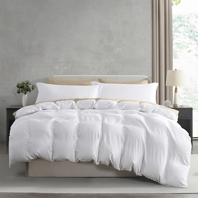 Nestl White California King Duvet Cover Sets by Nestl