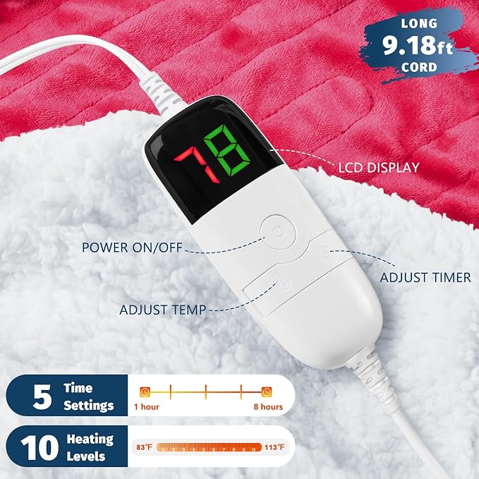 BOMOVA Heated Electric Blanket Twin - Image 2