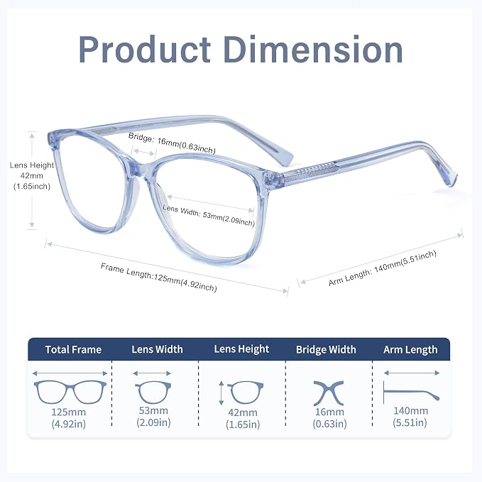 Madison Avenue Blue Light Blocking Glasses Anti Eyestrain UV Glare Blue Light - Image 5