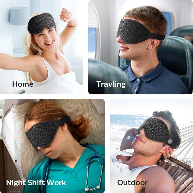 LitBear Breathable Sleep Mask, 3D Eye Mask Sleep - Image 7