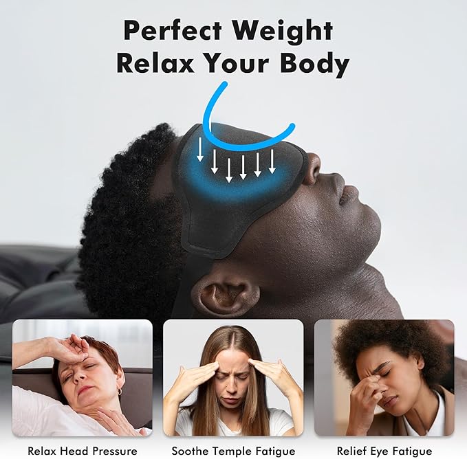 Weighted Eye Mask for Sleeping, 3D Contoured Sleep Mask Blackout - Image 3