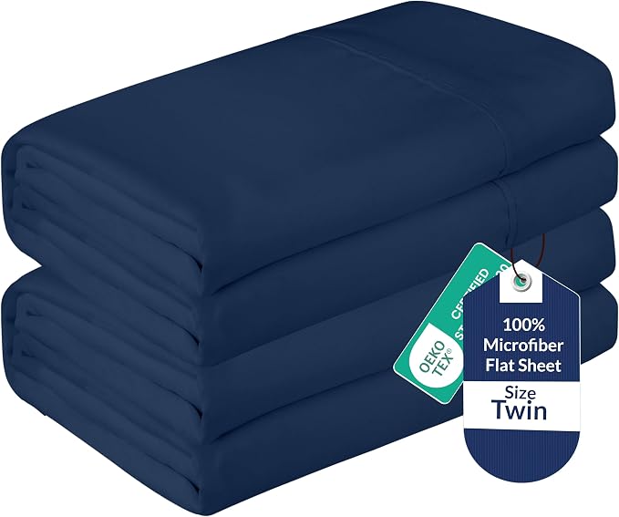 Royale Linens 2 Pack Bulk Flat Sheet Set by ROYALELINENS