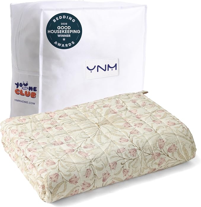 YnM 12lbs Weighted Blanket for Adults, Linen Heavy Bed Throw Blanket by YNM
