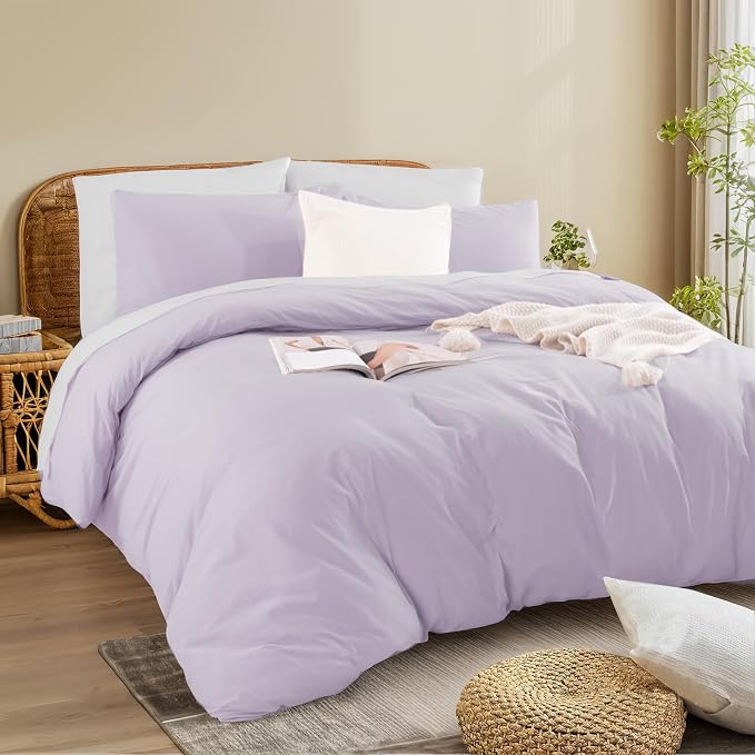 NEXHOME PRO Full Duvet Cover Set, 100% Washed Cotton - Image 3