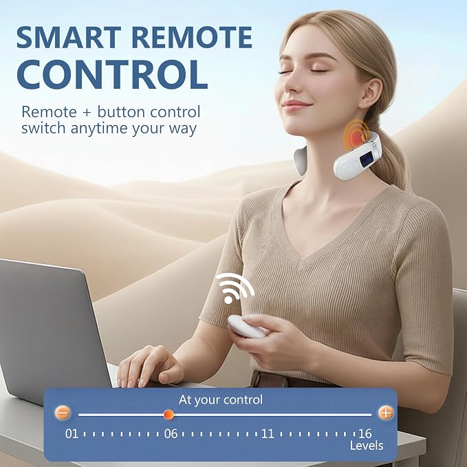 Neck Massager with Heat, Ultra-Lightweight Electric Pulse Device - Image 5