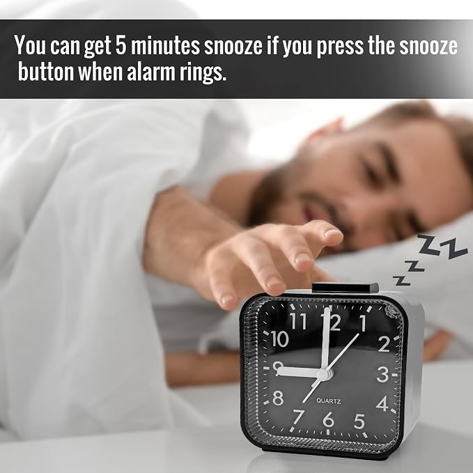 Lamisola Small Analog Alarm Clock - Image 4