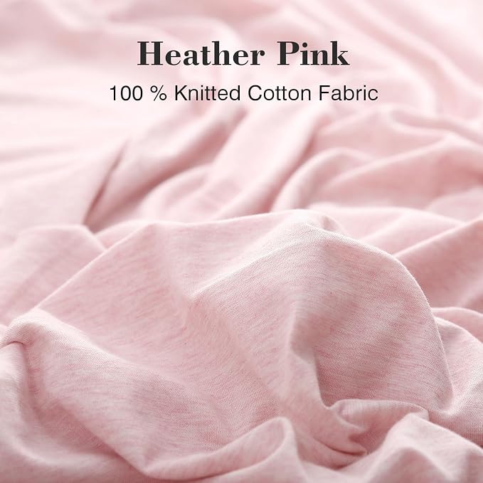 PURE ERA Jersey Knit Duvet Cover Set 100% T-Shirt Cotton Super Soft Comfy 3pc - Image 2