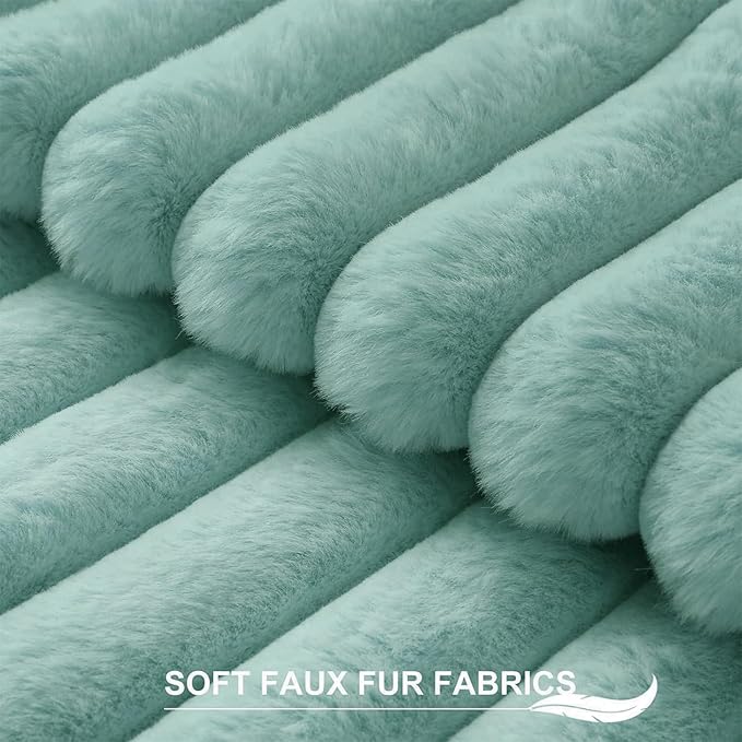 Pallene Faux Fur Plush Throw Pillow Covers 26x26 Set of 2, Luxury Soft Fluffy - Image 2