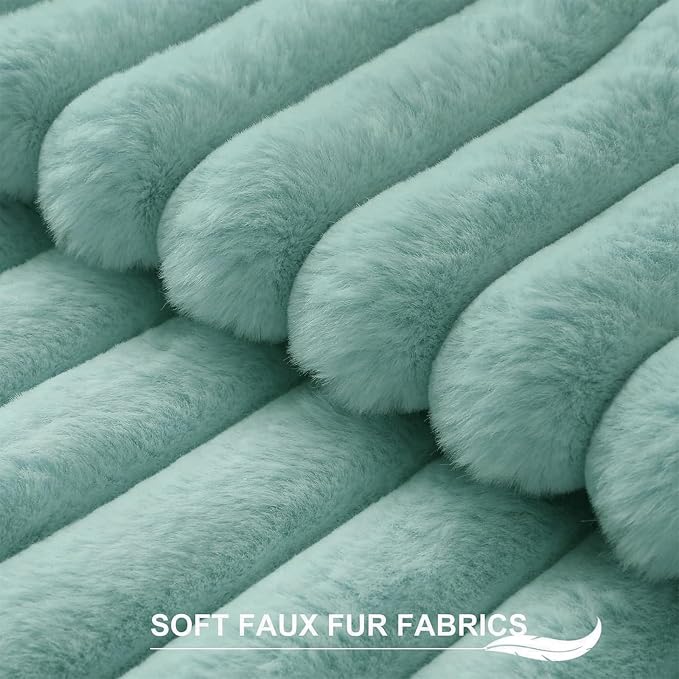 Pallene Faux Fur Plush Throw Pillow Covers 18x18 Set of 2, Luxury Soft Fluffy - Image 2