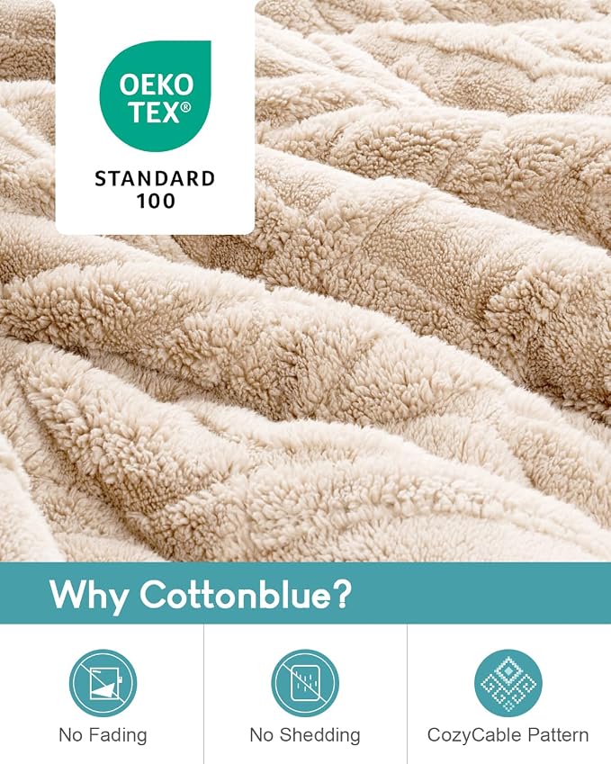 Cottonblue Jacquard Weighted Blanket 20 lbs - Image 3