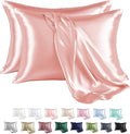 MR&HM Satin Pillowcase for Hair and Skin, Silk Satin Pillowcase 2 Pack by MRHM