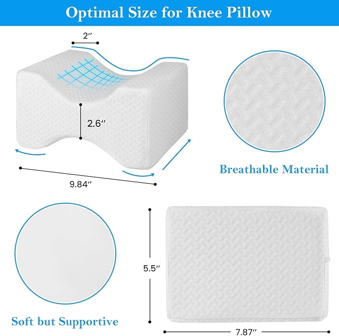 BlissTrends Memory Foam Knee Pillow, Knee Pillow - Image 3