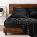 MR&HM Satin Bed Sheets, Queen Size Sheets Set by MRHM