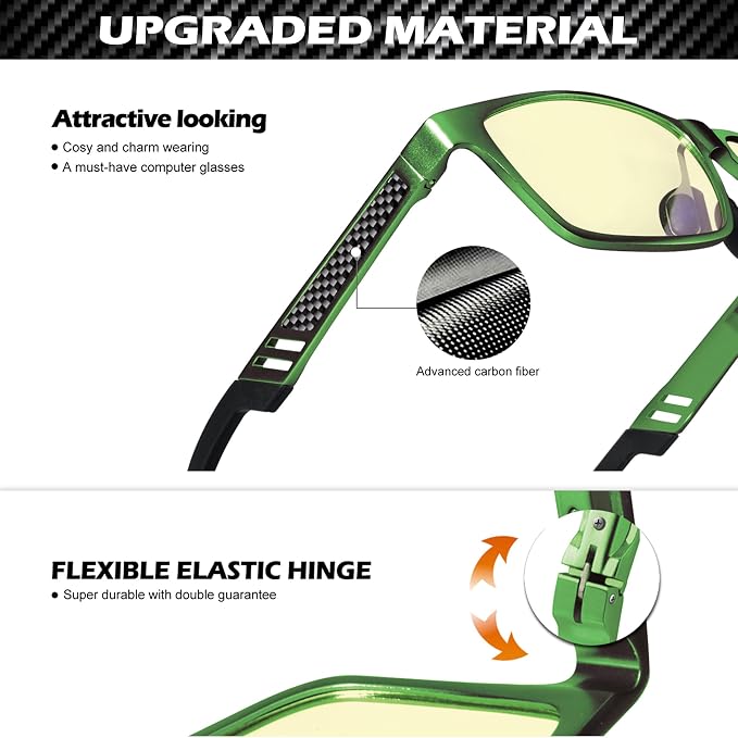 ANYLUV Blue Light Blocking Glasses Men Computer Gaming Glasses Lightweight - Image 3