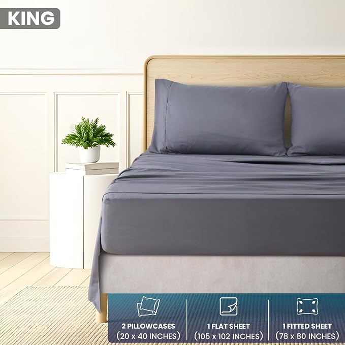 Utopia Bedding King Size 4 Piece Sheet Set - Image 2