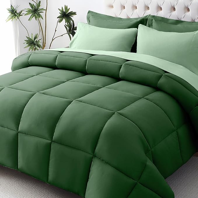 JOLLYVOGUE King Comforter Set, Ultra-Soft Bed in a Bag King Size 7 Pieces by JOLLYVOGUE